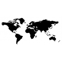 Наклейка на стену Global World Map